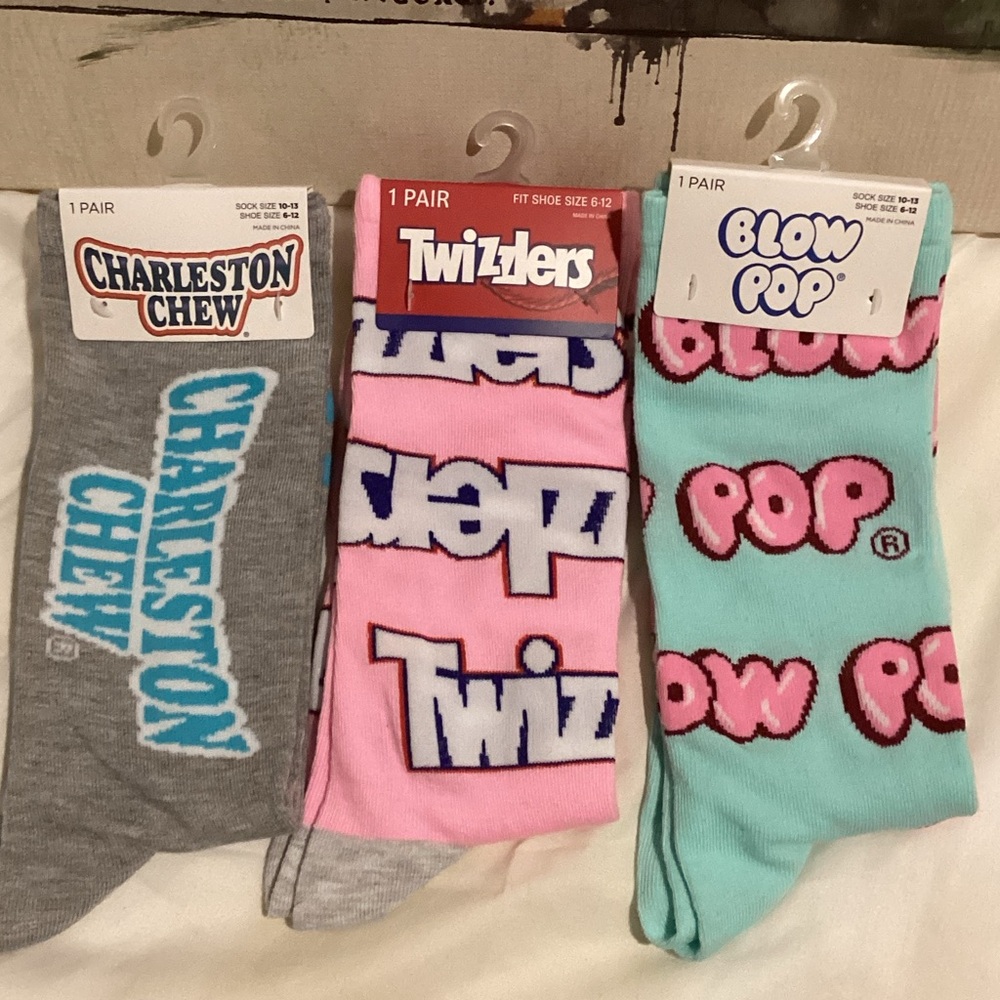 Charleston Chew, Twizzlers & Blow Pop Socks Set